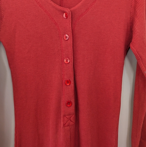 Vintage Victoria's Secret Red Thermal One Piece Pajamas - Picture 5 of 11